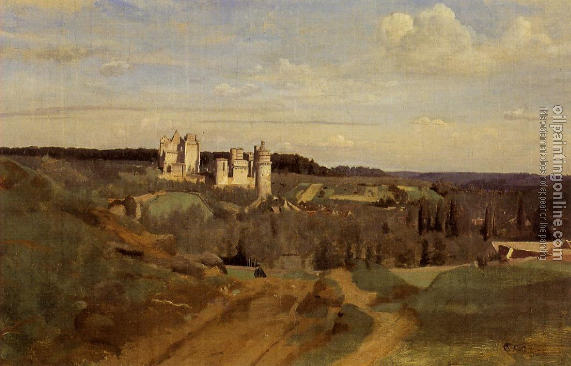 Corot, Jean-Baptiste-Camille - View of Pierrefonds